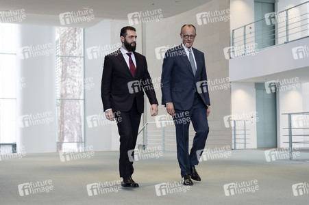 Empfang des Übergangspräsidenten von Syrien im Kanzleramt in Berlin