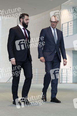 Empfang des Übergangspräsidenten von Syrien im Kanzleramt in Berlin