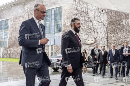 Empfang des Übergangspräsidenten von Syrien im Kanzleramt in Berlin