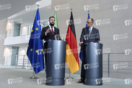 Empfang des Übergangspräsidenten von Syrien im Kanzleramt in Berlin