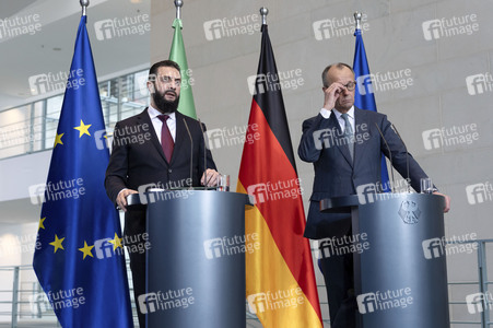 Empfang des Übergangspräsidenten von Syrien im Kanzleramt in Berlin