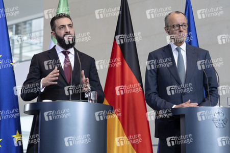 Empfang des Übergangspräsidenten von Syrien im Kanzleramt in Berlin