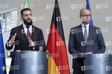 Empfang des Übergangspräsidenten von Syrien im Kanzleramt in Berlin