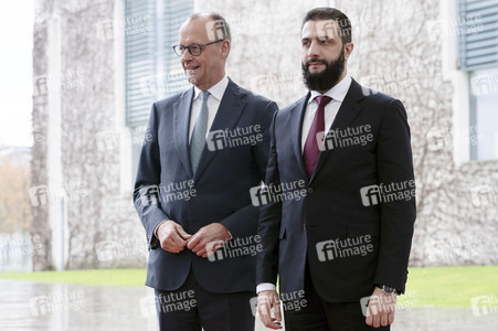 Empfang des Übergangspräsidenten von Syrien im Kanzleramt in Berlin