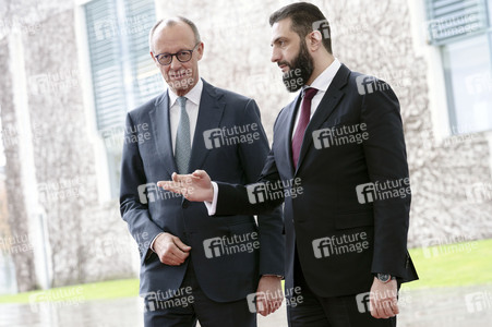 Empfang des Übergangspräsidenten von Syrien im Kanzleramt in Berlin