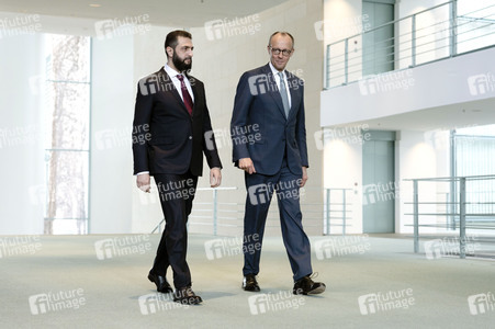 Empfang des Übergangspräsidenten von Syrien im Kanzleramt in Berlin