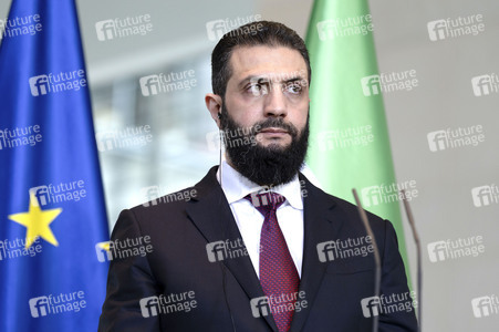 Empfang des Übergangspräsidenten von Syrien im Kanzleramt in Berlin