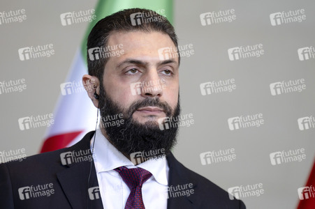 Empfang des Übergangspräsidenten von Syrien im Kanzleramt in Berlin