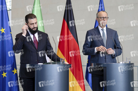 Empfang des Übergangspräsidenten von Syrien im Kanzleramt in Berlin