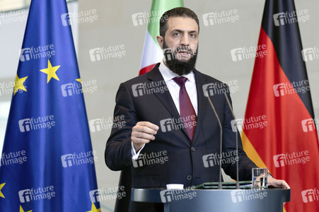 Empfang des Übergangspräsidenten von Syrien im Kanzleramt in Berlin