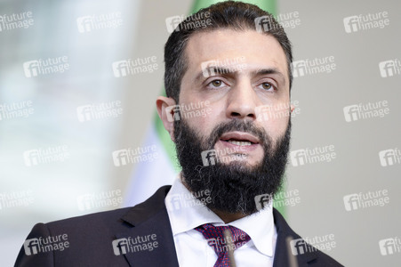 Empfang des Übergangspräsidenten von Syrien im Kanzleramt in Berlin