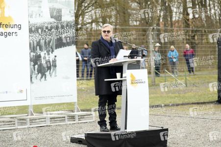 Kranzniederlegung zum 81. Jahrestag der Befreiung des Konzentrationslagers Buchenwald in Weimar