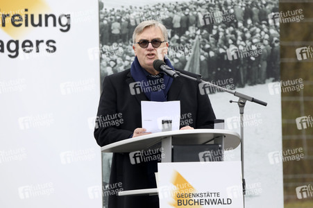 Kranzniederlegung zum 81. Jahrestag der Befreiung des Konzentrationslagers Buchenwald in Weimar