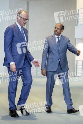 Pressestatement von Friedrich Merz und Mahamud Ali Jussuf  in Berlin