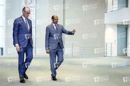 Pressestatement von Friedrich Merz und Mahamud Ali Jussuf  in Berlin