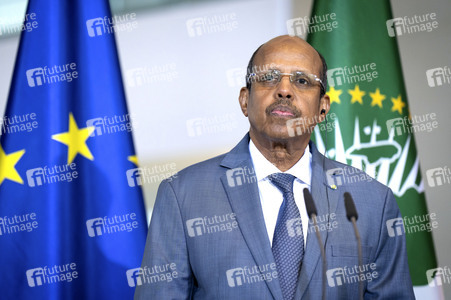 Pressestatement von Friedrich Merz und Mahamud Ali Jussuf  in Berlin