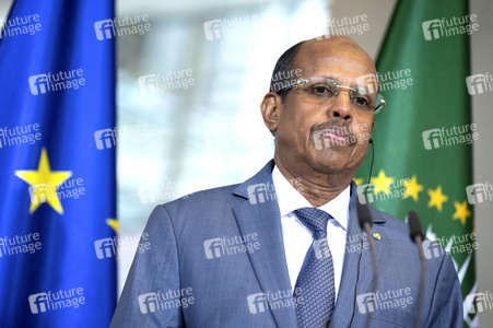 Pressestatement von Friedrich Merz und Mahamud Ali Jussuf  in Berlin