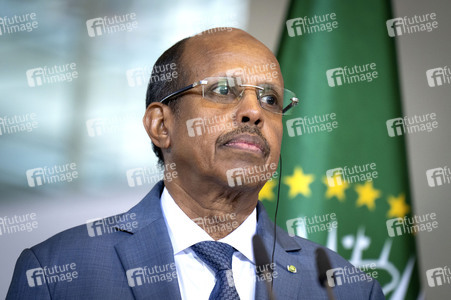Pressestatement von Friedrich Merz und Mahamud Ali Jussuf  in Berlin