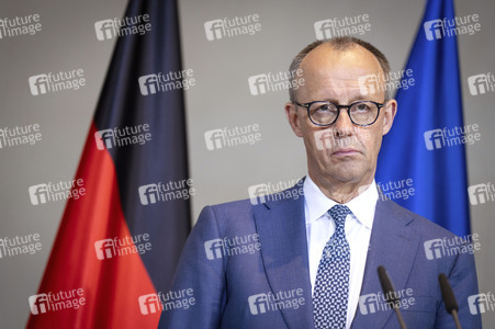 Pressestatement von Friedrich Merz und Mahamud Ali Jussuf  in Berlin