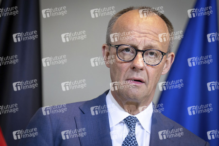 Pressestatement von Friedrich Merz und Mahamud Ali Jussuf  in Berlin