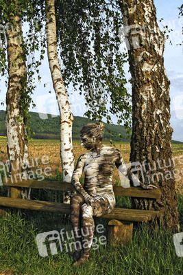 NATURE ART: Birke / Birch Bodypainting