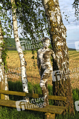 NATURE ART: Birke / Birch Bodypainting