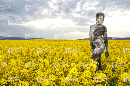 NATURE ART: Birke / Birch Bodypainting