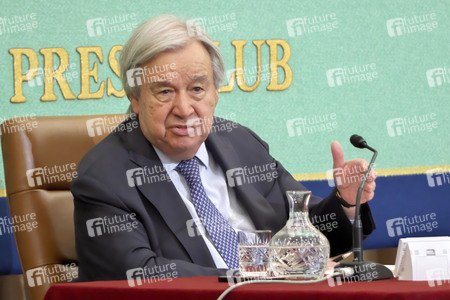 Pressekonferenz mit UN-Generalsekretär António Guterres in Tokio