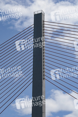 Gesperrte Friedrich-Ebert-Brücke/Nordbrücke in Bonn