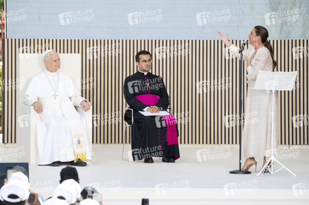 Papst Leo XIV. besucht das Cedia 24 Horas in Madrid