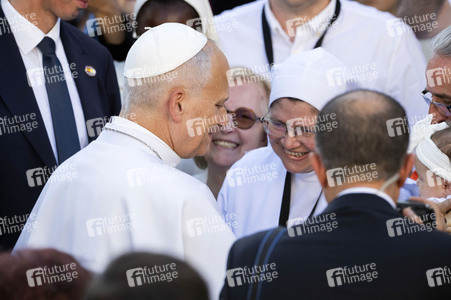 Papst Leo XIV. besucht das Cedia 24 Horas in Madrid