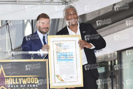 David Beckham erhält einen Stern auf dem Hollywood Walk of Fame in Los Angeles