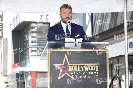 David Beckham erhält einen Stern auf dem Hollywood Walk of Fame in Los Angeles