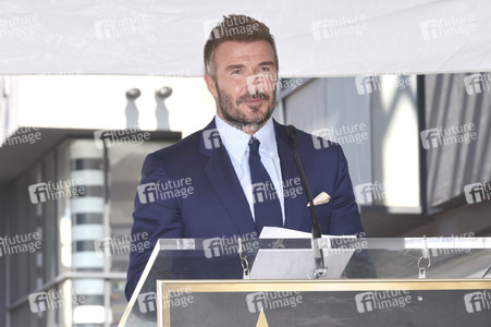 David Beckham erhält einen Stern auf dem Hollywood Walk of Fame in Los Angeles