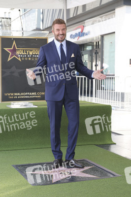 David Beckham erhält einen Stern auf dem Hollywood Walk of Fame in Los Angeles