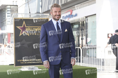 David Beckham erhält einen Stern auf dem Hollywood Walk of Fame in Los Angeles