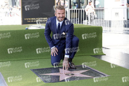 David Beckham erhält einen Stern auf dem Hollywood Walk of Fame in Los Angeles