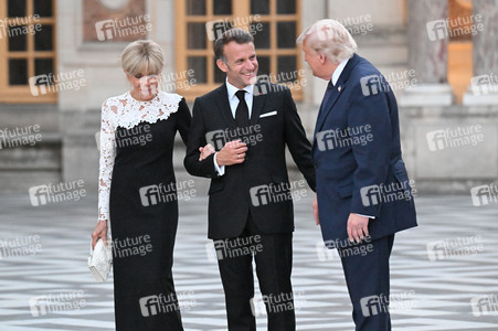 Präsident Macron empfängt Präsident Trump in Versailles