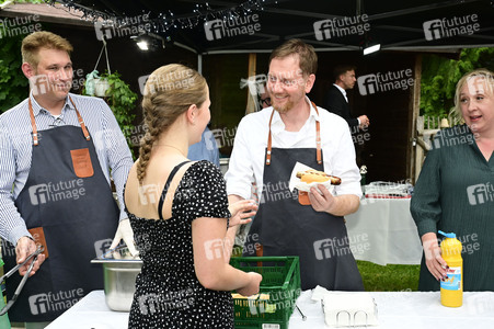Veranstaltung der CDU 'Kretschmer grillt' in Markersdorf