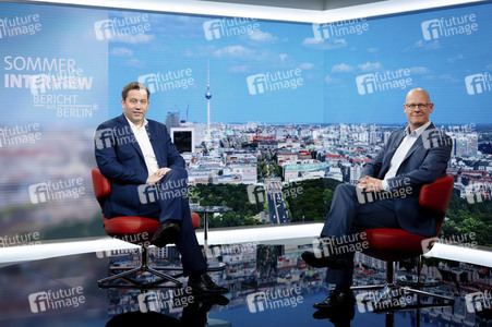 ARD-Sommerinterview mit Lars Klingbeil in Berlin