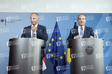 Pressestatement von Gerhard Karner und Alexander Dobrindt in Berlin