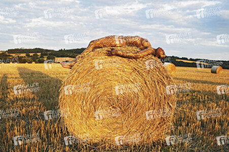 NATURE ART: Auf einem Feld in der Abendsonne / On a Field in the Evening Sun Bodypainting