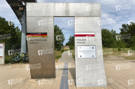 Deutsch-polnische Grenze auf Usedom
