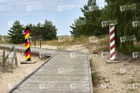 Deutsch-polnische Grenze auf Usedom