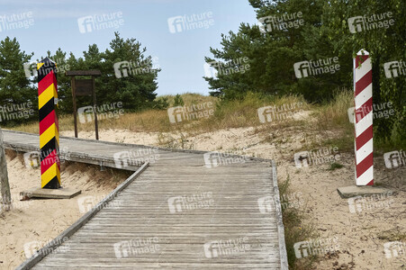 Deutsch-polnische Grenze auf Usedom