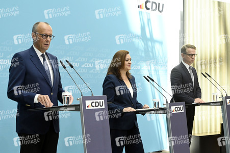Pressekonferenz mit Friedrich Merz in Berlin