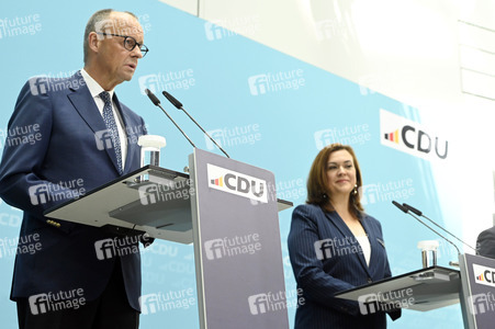 Pressekonferenz mit Friedrich Merz in Berlin