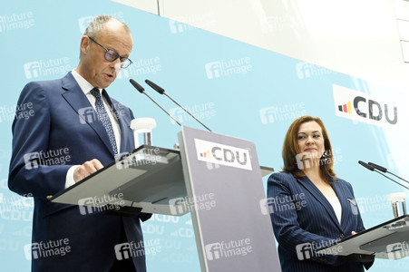 Pressekonferenz mit Friedrich Merz in Berlin