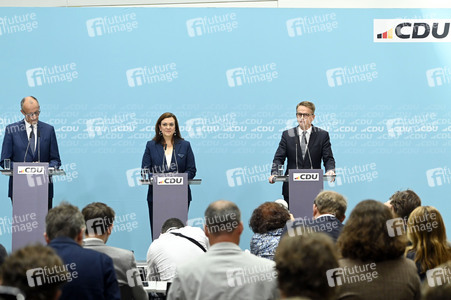 Pressekonferenz mit Friedrich Merz in Berlin
