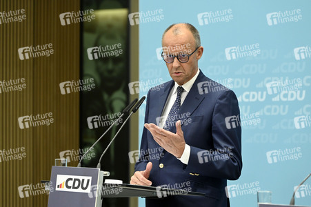 Pressekonferenz mit Friedrich Merz in Berlin